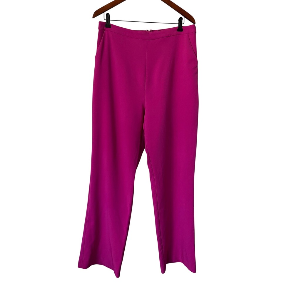 NBD Pink High Waisted Wide Leg Dress Pants XL Professional Trousers office Chic